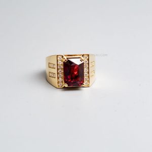 Nhẫn Nam Vàng 18k đá Garnet (2)