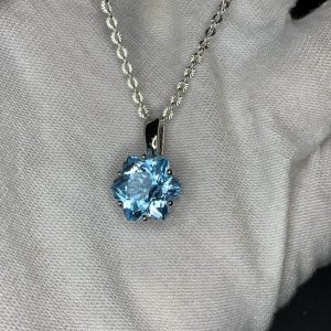 Mặt Dây Chuyền Topaz London Vàng Trắng 14k (2)