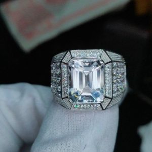 Nhẫn Nam Vàng Trắng 14k Đá Topaz (3)