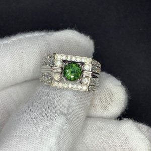 Nhẫn Nam Hột Xanh Vàng Trắng 14k