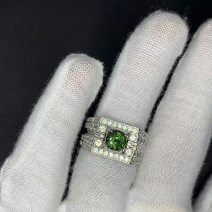 Nhẫn Nam Hột Xanh Vàng Trắng 14k (4)