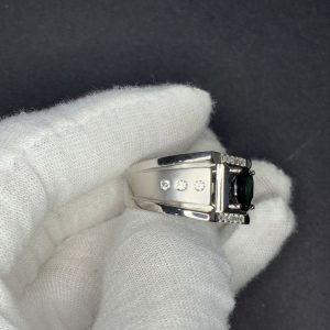 Nhẫn Nam đá Sapphire Phan Thiết Vàng Trắng 14k (3)