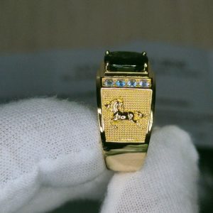 Nhẫn Nam Vàng Gold đá Sapphire Xanh đính đá Tấm Sapphire Hero (5)