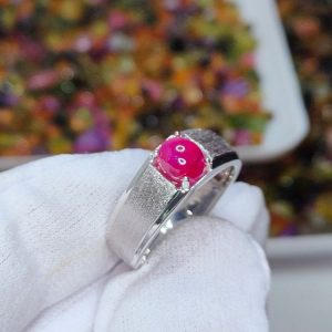 Nhẫn Nam Vàng Trắng Ruby 002 (2)