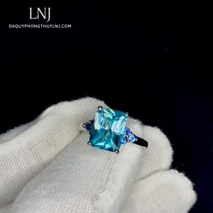 Nhẫn Nữ Topaz London Xanh Vàng Trắng 14k (4)