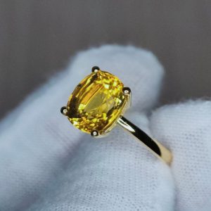 Nhẫn Nữ Vàng Gold đá Citrine Vàng