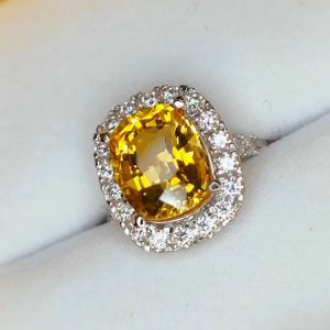 Nhẫn Nữ Vàng Trắng 14k Citrine Vàng (2)