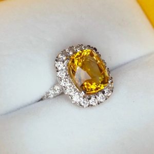 Nhẫn Nữ Vàng Trắng 14k Citrine Vàng (3)