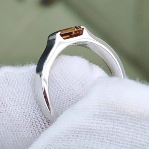 Nhẫn Nữ Vàng Trắng 14k Citrine Vàng (7)