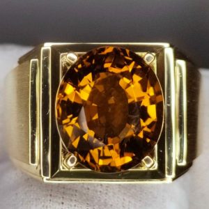Nhẫn Nam Vàng 14k Citrine Vàng