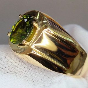 Nhẫn Nam Vàng 14k Peridot Xanh (3)