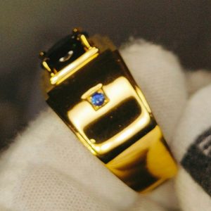 Nhẫn Nam Vàng 14k Sapphire Xanh (3)