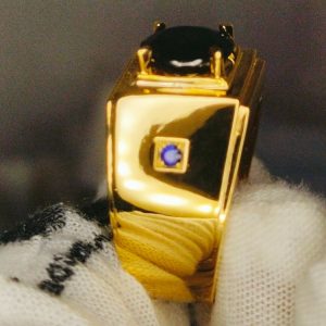 Nhẫn Nam Vàng 14k Sapphire Xanh (4)