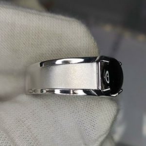 Nhẫn Nam Vàng Trắng 14k Sapphire Sao (4)