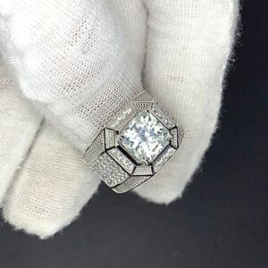 Nhẫn Nam Đá Zircon Trắng (4)