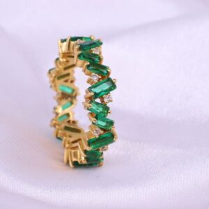 Nhẫn Nữ Vàng Gold 18k Đá Ngọc Lục Bảo Thiên Nhiên (3)