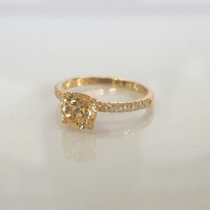 Nhẫn Nữ Vàng Gold 18k Đá Topaz London Thiên Nhiên (2)