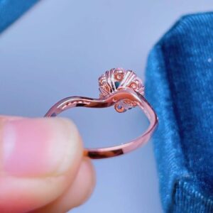 Nhẫn Nữ Vàng Trắng 14k Đá Topaz London Blue Thiên Nhiên (4)