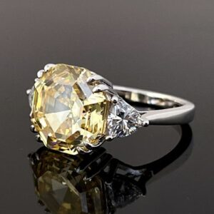 Nhẫn Nữ Vàng Trắng 14k Đá Citrine Thiên Nhiên (3)