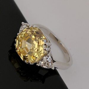 Nhẫn Nữ Vàng Trắng 14k Đá Citrine Thiên Nhiên (5)