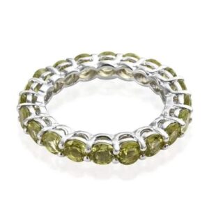 Nhẫn Nữ Vàng Trắng 14k Đá Peridot Xanh Thiên Nhiên (2)