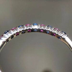 Nhẫn Nữ Vàng Trắng 14k Đá Sapphire Và Ruby Thiên Nhiên (3)