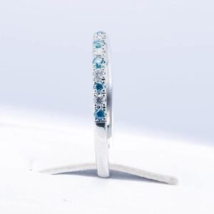 Nhẫn Nữ Vàng Trắng 14k Đá Topaz London Thiên Nhiên (3)