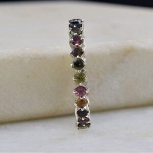 Nhẫn Nữ Vàng Trắng 14k Đá Tourmaline Thiên Nhiên (3)