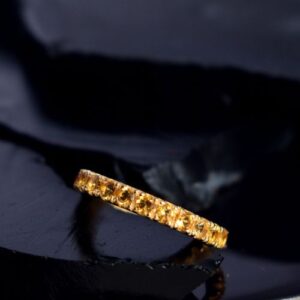 Nhẫn Nữ Vàng Gold 14k Đá Citrine Vàng Thiên Nhiên (3)