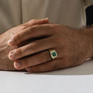 Nhẫn Nam Vàng Gold 14k đá Sapphirre Xanh (3)