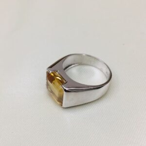 Nhẫn Nam Vàng Trắng Vàng Trắng 14k Citrine Thiên Nhiên (2)
