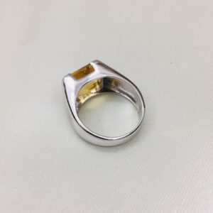 Nhẫn Nam Vàng Trắng Vàng Trắng 14k Citrine Thiên Nhiên (5)