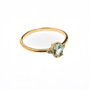 Nhẫn Nữ Vàng Gold 14k Blue Aquamarine (2)