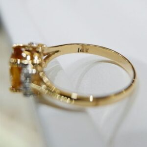 Nhẫn Nữ Vàng Gold 14k đá Citrine Vàng Thiên Nhiên (3)