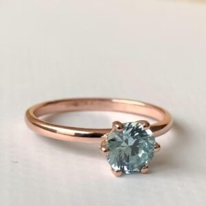 Nhẫn Nữ Vàng Gold 18k đá Zircon Blue Thiên Nhiên (3)