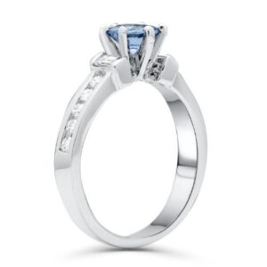 Nhẫn Nữ Vàng Trắng 14k Đá Sapphirre Blue Thiên Nhiên (2)