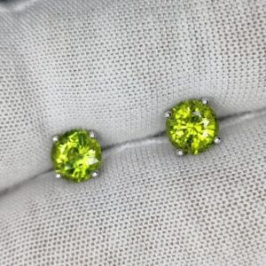 Hoa Tai 4 Chấu Vàng Trắng 10k Đá Sapphire Thiên Nhiên (4)