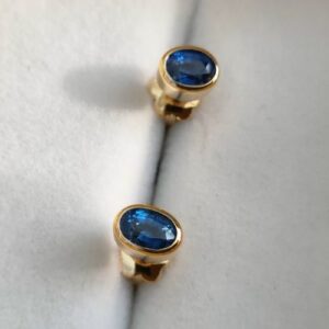 Hoa Tai Vàng 18k Đá Sapphire Thiên Nhiên (3)