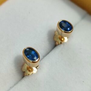 Hoa Tai Vàng 18k Đá Sapphire Thiên Nhiên (4)