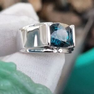 Nhẫn Nam Đá Topaz Vàng Trắng 14k Thiên Nhiên (3)