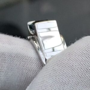 Nhẫn Nam Đá Topaz Vàng Trắng 14k Thiên Nhiên (4)