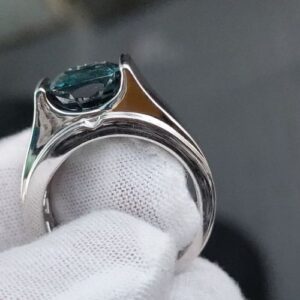 Nhẫn Nam Đá Topaz Vàng Trắng 14k Thiên Nhiên (6)