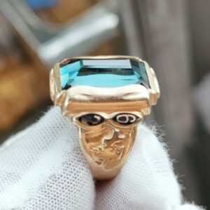 Nhẫn Nam Vàng Gold 14k Đá Topaz London Thiên Nhiên (2)