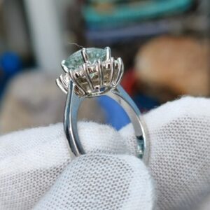 Nhẫn Nữ Đá Zircon Vàng Trắng 14k Thiên Nhiên (4)