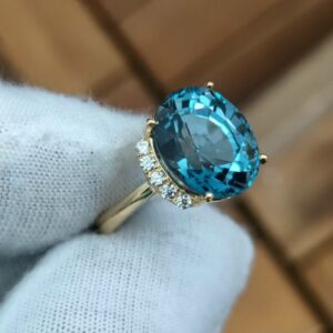 Nhẫn Nữ Vàng Gold 18k Đa Topaz London Thiên Nhiên (2)