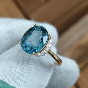 Nhẫn Nữ Vàng Gold 18k Đa Topaz London Thiên Nhiên (4)