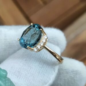 Nhẫn Nữ Vàng Gold 18k Đa Topaz London Thiên Nhiên (5)