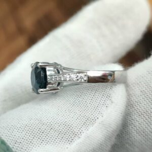 Nhẫn Nữ Vàng Trắng 14k Đá Sapphire (3)