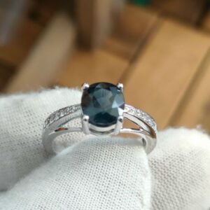 Nhẫn Nữ Vàng Trắng 14k Đá Sapphire (4)