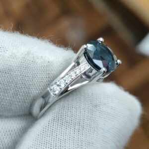 Nhẫn Nữ Vàng Trắng 14k Đá Sapphire (5)